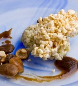 ARROZ TRUFADO CON TORREZNO DE CIGALA Y SETAS